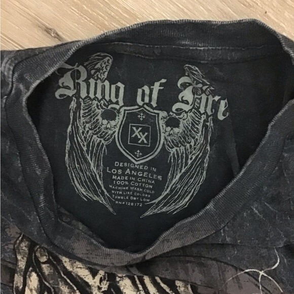 Ring of Fire Praying Hands Tee XXL - Picture 5 of 5